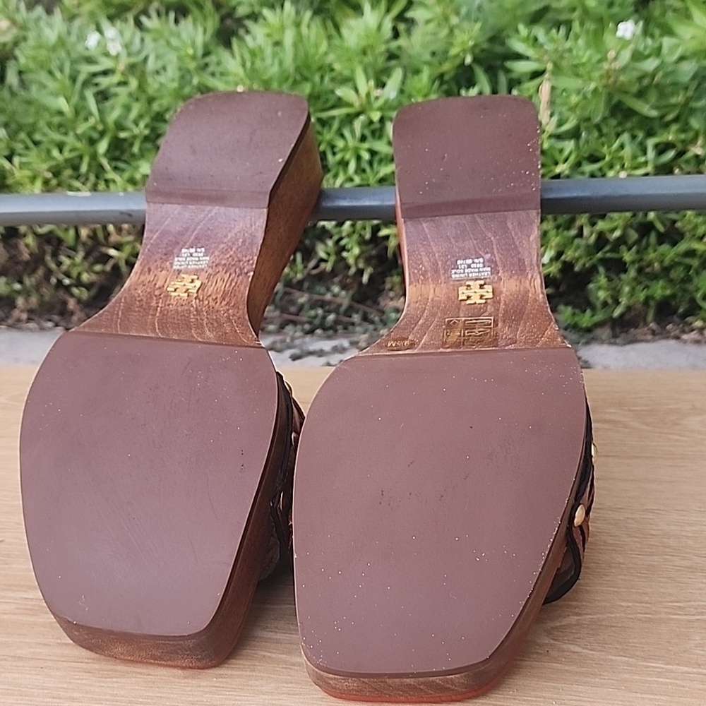 Tory Burch Basket weave Clogs in brick Red Size 9.5 - Picture 9 of 13